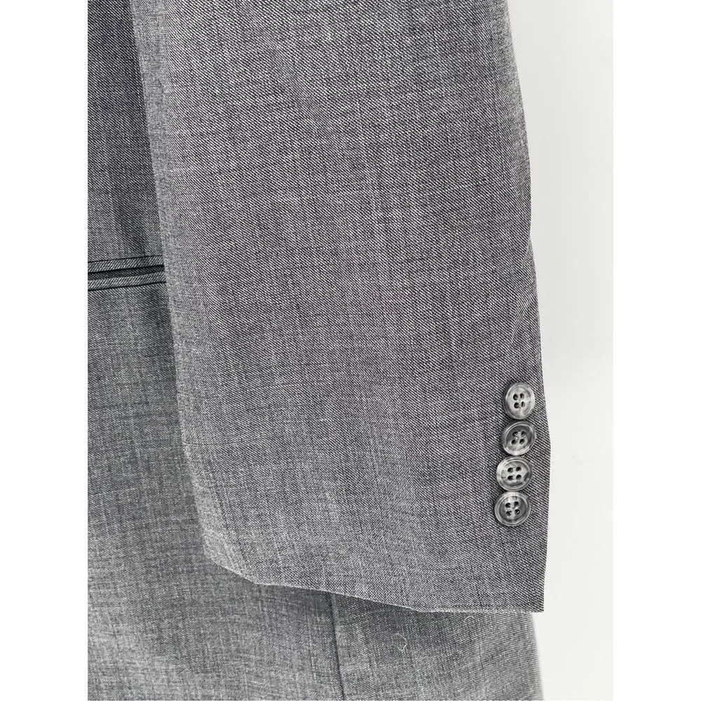 Cricketeer Suit Jacket Sport Coat Blazer Men‎ Size 50R Gray Wool